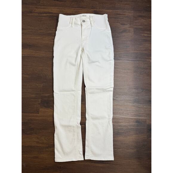Hudson Maternity Nico Super Skinny White Straight Ankle Jeans Size 24